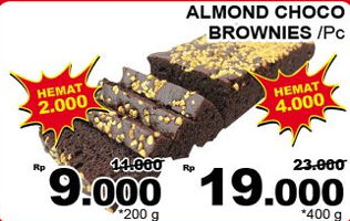 Promo Harga Almond Choco Brownies 200 gr - Giant