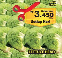 Promo Harga Lettuce Sayur per 100 gr - Giant