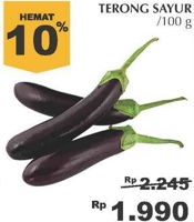 Promo Harga Terong Sayur per 100 gr - Giant