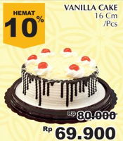 Promo Harga Vanilla Cake 16 Cm  - Giant