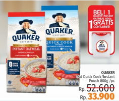Promo Harga Quaker Oatmeal Terbaru Katalog Lottemart Hemat Id
