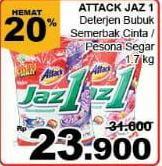 Promo Harga ATTACK Jaz1 Detergent Powder Semerbak Cinta, Pesona Segar 1700 gr - Giant