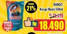 Promo Harga BANGO Kecap Manis 550 ml - Hypermart