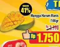 Promo Harga Mangga Harum Manis per 100 gr - Hypermart