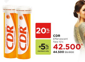 Promo Harga CDR Suplemen Makanan Effervescent 10 pcs - Watsons