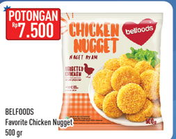 Promo Harga BELFOODS FAVORITE Chicken Nugget 500 gr - Hypermart
