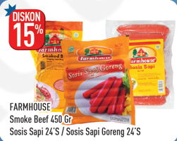 Promo Harga FARMHOUSE FARMHOUSE Smoked Beef/Sosis Sapi/Sosis Sapi Goreng - Hypermart