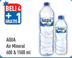 Promo Harga AQUA AQUA Air Mineral 1500 ml/600 ml - Hypermart