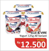 Promo Harga ELLE & VIRE Yoghurt All Variants 125 gr - Alfamidi