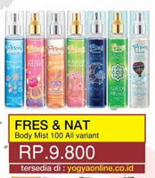 Promo Harga Fres Natural Body Mist All Variants 100 Ml Yogya Hemat Id