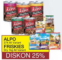 Promo Harga ALPO ALPO All Variant / Friskies Dry 1kg - Yogya