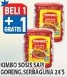Promo Harga KIMBO Sosis Sapi Goreng/Serbaguna 24pcs - Hypermart