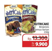 Promo Harga NUTRICAKE Instant Cake Brownies All Variants 230 gr - Lotte Grosir