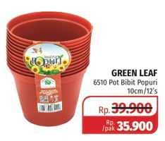 Promo Harga GREEN LEAF Pot Bibit 6510 Popuri 10cm 12 pcs - Lotte Grosir