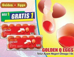 Promo Harga GOLDEN Q EGG Telur Omega 10 pcs - Hari Hari