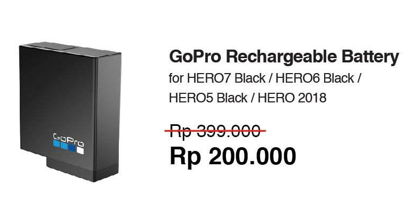 Promo Harga GOPRO Rechargeable Battery - Erafone