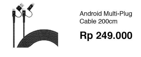 Promo Harga FEELTEK Android Fast Charging Multi-Plug Cable - Erafone