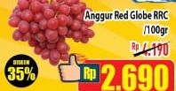 Promo Harga Anggur Red Globe Cina per 100 gr - Hypermart