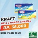 Promo Harga KRAFT Cheese Cheddar per 2 pcs 165 gr - Yogya