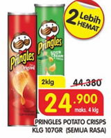 Promo Harga PRINGLES Potato Crisps All Variants per 2 kaleng 107 gr - Superindo