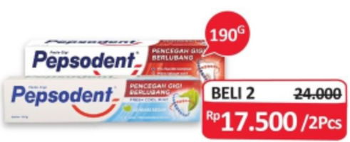 Promo Harga PEPSODENT Toothpaste White per 2 pcs 190 gr - Alfamidi