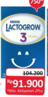 Promo Harga LACTOGROW 3 Susu Pertumbuhan 750 gr - Alfamidi