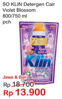 Promo Harga SO KLIN Liquid Detergent Violet Blossom 800 ml - Indomaret