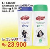 Promo Harga LIFEBUOY Shampoo Anti Dandruff, Strong Shiny 340 ml - Indomaret