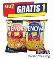 Promo Harga RENOVA Potato Stick 70 gr - Hari Hari