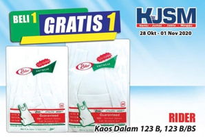Promo Harga RIDER Kaos Dalam 123B/BS, 123B - Hari Hari