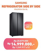 Promo Harga SAMSUNG RS61R5001M9 | Refrigerator Side By Side - Electronic City