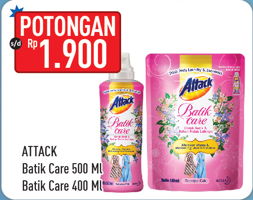 Promo Harga ATTACK ATTACK Batik Care Liquid 500ml/400ml - Hypermart