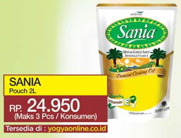 Promo Harga SANIA Minyak Goreng 2000 ml - Yogya
