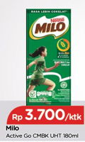 Promo Harga MILO Susu UHT 180 ml - TIP TOP