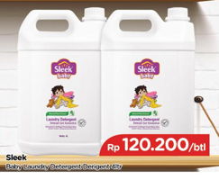 Promo Harga SLEEK BABY Laundry Detergent 4000 ml - TIP TOP