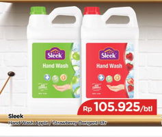 Promo Harga SLEEK Hand Wash Apple, Strawberry 4000 ml - TIP TOP