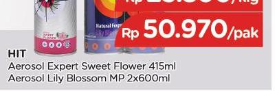 Promo Harga HIT Aerosol Lily Blossom per 2 kaleng 600 ml - TIP TOP