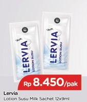 Promo Harga LERVIA Lotion Susu per 12 sachet 9 ml - TIP TOP