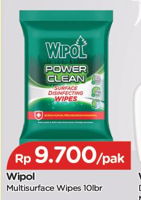 Promo Harga WIPOL Surface Disinfectant Wipes 10 pcs - TIP TOP