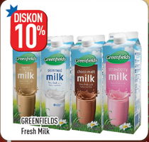 Promo Harga GREENFIELDS Fresh Milk - Hypermart