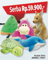 Promo Harga Plush Toys Animal, Fruit - LotteMart