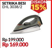 Promo Harga TURBO EHL3038 Iron - Courts