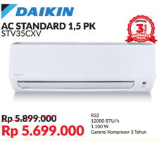 Promo Harga DAIKIN STV35CXV | AC Standard 1,5 PK - Courts