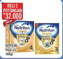 Promo Harga NUTRILON NUTRILON Royal 3/4 Susu Pertumbuhan - Hypermart