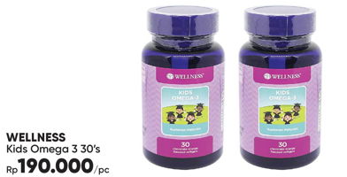 Promo Harga WELLNESS Kids Omega 30 pcs - Guardian