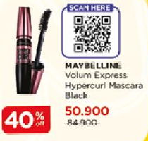Promo Harga MAYBELLINE Hypercurl Volum Express Black - Watsons