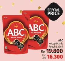 Promo Harga ABC Kecap Manis 520 ml - LotteMart