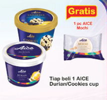 Promo Harga AICE Ice Cream Durian, Choco Cookies - Indomaret