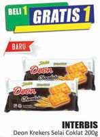 Promo Harga INTERBIS Deon Krekers Selai Coklat 200 gr - Hari Hari