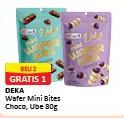 Promo Harga DEKA Wafer Mini Bites Ubi, Choco 80 gr - Alfamart